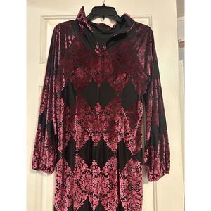 Vince Camuto Velvet Damask Dress Size 12